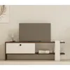 Image de Loom meuble tv bois et blanc avec rangement 120 cm