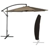 Image de Parasol déporté oahu rond 3m de diamètre taupe + housse