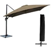 Image de Parasol déporté molokai carré 3x3m taupe + housse