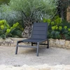 Image de Bain de soleil barbados en textilène noir - aluminium gris anthracite