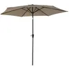 Image de Parasol droit hapuna rond 2,70m de diamètre taupe