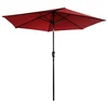 Image de Parasol droit hapuna rond 2,70m de diamètre rouge