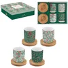 Image de Tasses A Cafe 11cl Avec Soucoupe Floral Fantasy Coffret 4