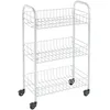 Image de Metaltex Chariot De Cuisine Avec 3 Paniers Siena Blanc