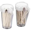 Image de Lot de 2 boÃ®tes de cure-dents en bois x100