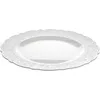 Image de Plaque De Service En Porcelaine Blanche VÃªtue D'alessi Avec DÃ©cor En Relief