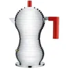 Image de Alessi - CafetiÃÂ¿re espresso PULCINA en fonte d'aluminium rouge 15 cl  - Rouge