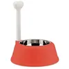Image de Bol Ã Alimentation/Eau - Alessi - Lupita - Rouge - 550ml - RÃ©sine Thermoplastique Et Acier Inoxydable