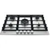 Image de whirlpool - table de cuisson gaz 73cm 5 feux inox - gmwl758ixlfr