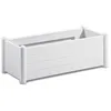Image de Stefanplast Bac A Fleurs Rectangulaire - Finition En Bois - 100x43xh35cm - 80l - Blanc