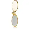Image de Janeke Gold Line Brosse Pliante Dorée avec Miroir Peigne à Cheveux avec Miroir 9,5 x 5,5 x 3,5 cm 1 pce