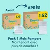 Image de Couches Pampers Premium Protection Taille 5 - 152 Couches - 11kg Ã 16kg