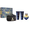 Image de Versace Dylan Blue pour femme Coffret cadeau EDP 100 ml, lotion pour le corps 100 ml, gel douche 100 ml et trousse à maquillage - 100 ml