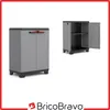 Image de Kis armoire basse de jardin en rÃ©sine gris avec tablette terrasse 9723
