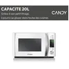 Image de Candy COOKinApp CMXW20DW Blanc Micro-onde simple Comptoir 20 L 700 W