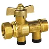 Image de Robinet compteur droit avec clapet antipollution MÃ¢le 3/4" (20x27) - Ã©crou tournant 3/4" (20x27)