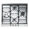 Image de Smeg Classic SER60SGH3 - Table de cuisson au gaz - 4 plaques de cuisson - Niche - largeur : 55 cm - profondeur : 47.8 cm - acier inoxydable