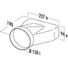 Image de Kit d'Ã©vacuation KIT0121008 Raccord Horizontal rond Ã  rectangulaire