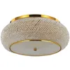 Image de Ideal Lux Pasha' - Plafonnier Ã 10 Ampoules Or Avec Cristaux, E14