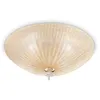 Image de Ideal Lux Shell - Plafonnier / Plafonnier IntÃ©rieur Ã 4 LumiÃ¨res Or Avec Verre AmbrÃ©, E27