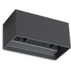 Image de Ideal Lux Atom Applique Murale ExtÃ©rieure Haut Bas Led IntÃ©grÃ©e 4 LumiÃ¨res Anthracite 2100lm 3000k Ip54