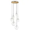 Image de Ideal Lux Equinoxe Plafonnier Suspendu Ã 6 Lampes En Laiton
