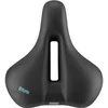 Image de Selle avec trou central à memoire de forme relaxed Selle Royal Float Loisir Noir 251x228 mm 169586