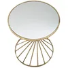 Image de Table basse en mÃ©tal dorÃ© avec plan miroir Ã 42x50 cm