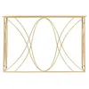 Image de Console en mÃ©tal dorÃ© avec Ã©tagÃ¨re miroir 120x40x80 cm