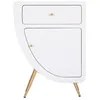 Image de Table de chevet en bois blanc 60x32x79 cm
