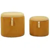 Image de Poufs Atmosphera  Poufs  Luxe contemporain jaune moutarde lot de 2 P31600748