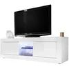 Image de Meuble TV 2 portes sans Ã©clairage - L180 cm - Blanc