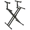 Image de Quiklok Ql742 - Stand Clavier X Double "Pro" Avec Deux Niveaux - Large