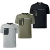 Image de T-shirt De Travail Manches Courtes En Tissu Christal - Vert Olive S