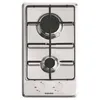 Image de Table de cuisson au gaz Glem GT32IX - 2 plaques de cuisson - Niche - largeur : 26.5 cm - profondeur : 48 cm - acier inoxydable