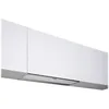 Image de Falmec Design Move - Hotte - TÃ©lÃ©scopique - largeur : 89.8 cm - profondeur : 30 cm - evacuation & recyclage - sans moteur - acier inoxydable brossÃ© / verre blanc