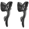 Image de Levier-Manette Route Campa 11v. Centaur Noir Double (Paire) Avec Transmissions