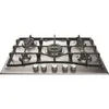 Image de Hotpoint Ariston PCN 751 T/IX/HA - Table de cuisson au gaz - 5 plaques de cuisson - Niche - largeur : 55.5 cm - profondeur : 47.5 cm - acier inoxydable