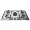 Image de Hotpoint PCN 752 T/IX/HA Noir, Acier inoxydable IntÃ©grÃ© 75 cm Gaz 5 zones