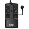 Image de Nilox NXGCLIO8501X5V2 alimentation d'Ã©nergie non interruptible InteractivitÃ© de ligne 0,85 kVA 595 W 6 sorties CA