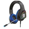 Image de Sparco SPHEADPHONEPRO casque Avec fil Arceau Gaming USB Type-A Noir, Bleu