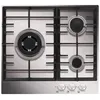 Image de Airlux AT635HIX - Table de cuisson au gaz - 3 plaques de cuisson - Niche - largeur : 56 cm - profondeur : 48 cm - argent - sans cadre - acier inoxydable