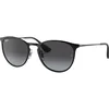 Image de Rayban - Lunettes de soleil lifestyle - Erika Metal Polished Black Light Grey Gradient Dark Grey - Noir