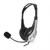 Image de Ewent EW3562 casque Avec fil Arceau Appels/Musique Noir, Argent