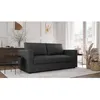 Image de CanapÃ© 3 places - Delta - Tissu Anthracite - Convertible semi-express - 190 x 92 x 90 cm