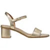 Image de Geox - Sandales Ã Talons Aurely En Cuir - DorÃ© - 39