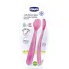 Image de Cuillère en silicone Chicco Duplo Rose Tendre 6m+ 2 unités