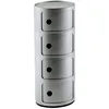 Image de KARTELL table de chevet COMPONIBILI Ã  quatre Ã©lÃ©ments (Silver - ABS)