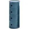 Image de KARTELL table de chevet COMPONIBILI Ã  quatre Ã©lÃ©ments (Bleu - ABS)