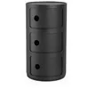 Image de Kartell - Rangement Componibili 3 compartiments mat - Noir